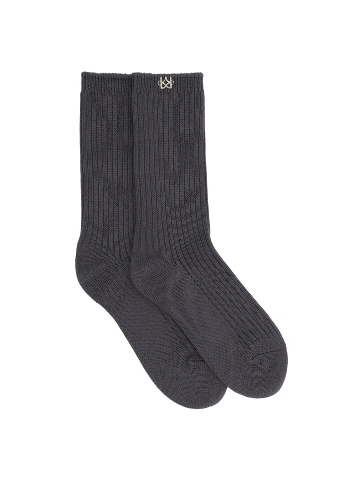 Kazar Ribbed Grey Bamboo Socks