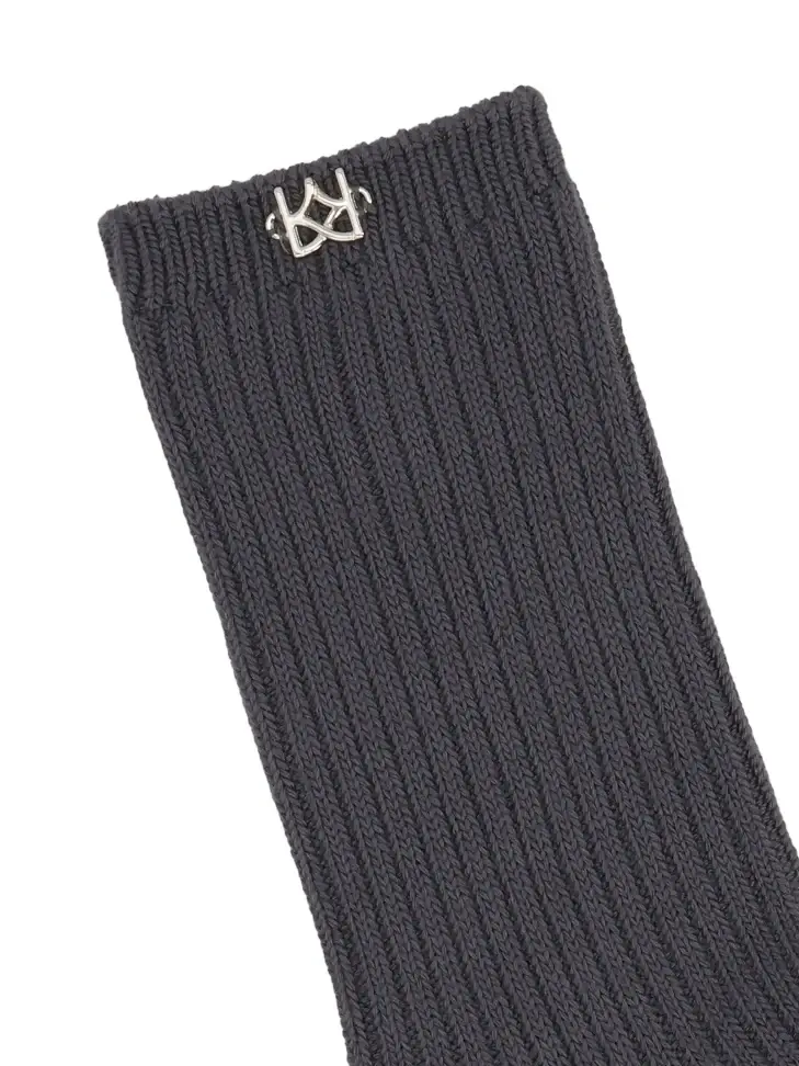 Kazar Ribbed Grey Bamboo Socks