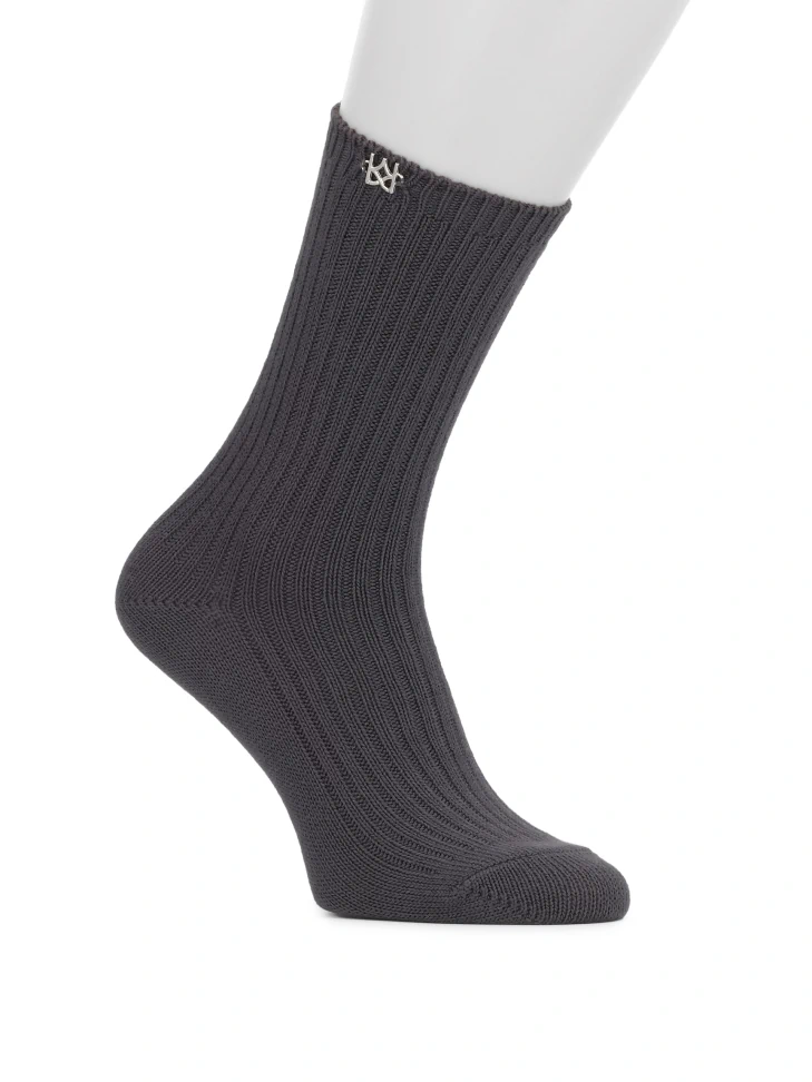 kazar Ribbed grey bamboo socks