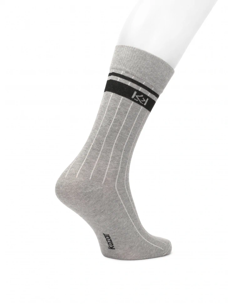 Kazar Ribbed Grey Men's Socks