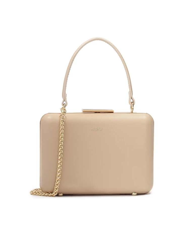 kazar Rigid box bag covered with leather