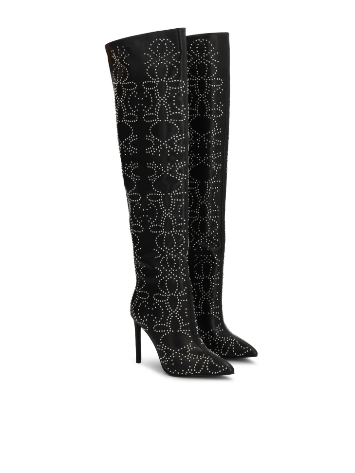 Kazar Rivet Patterned Leather Musketeers