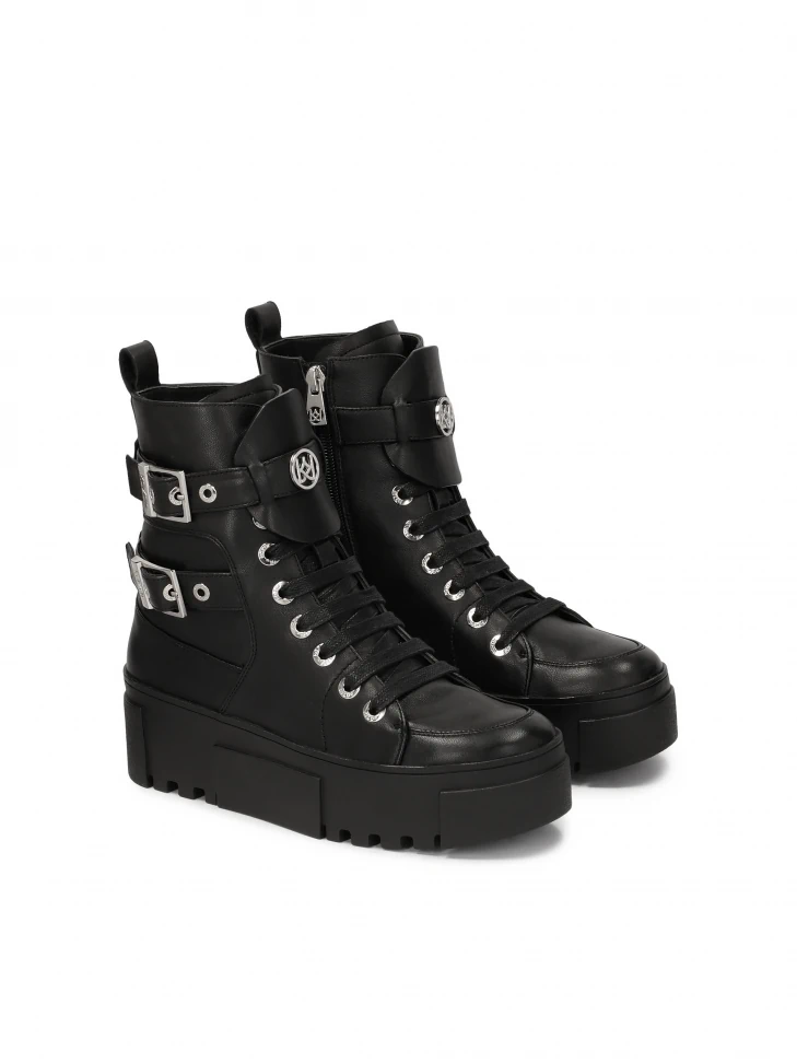 Kazar Rock Style Leather Platform Boots