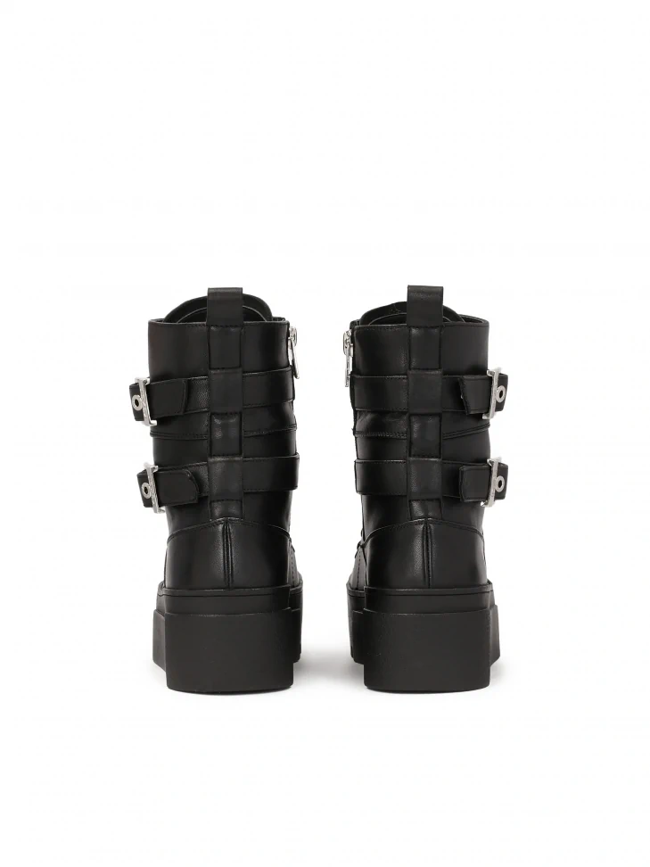 Kazar Rock Style Leather Platform Boots