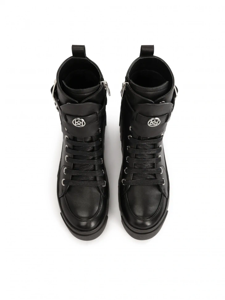 Kazar Rock Style Leather Platform Boots