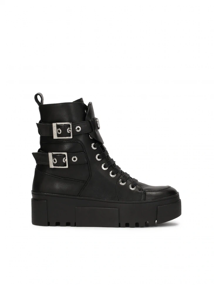 kazar Rock style leather platform boots