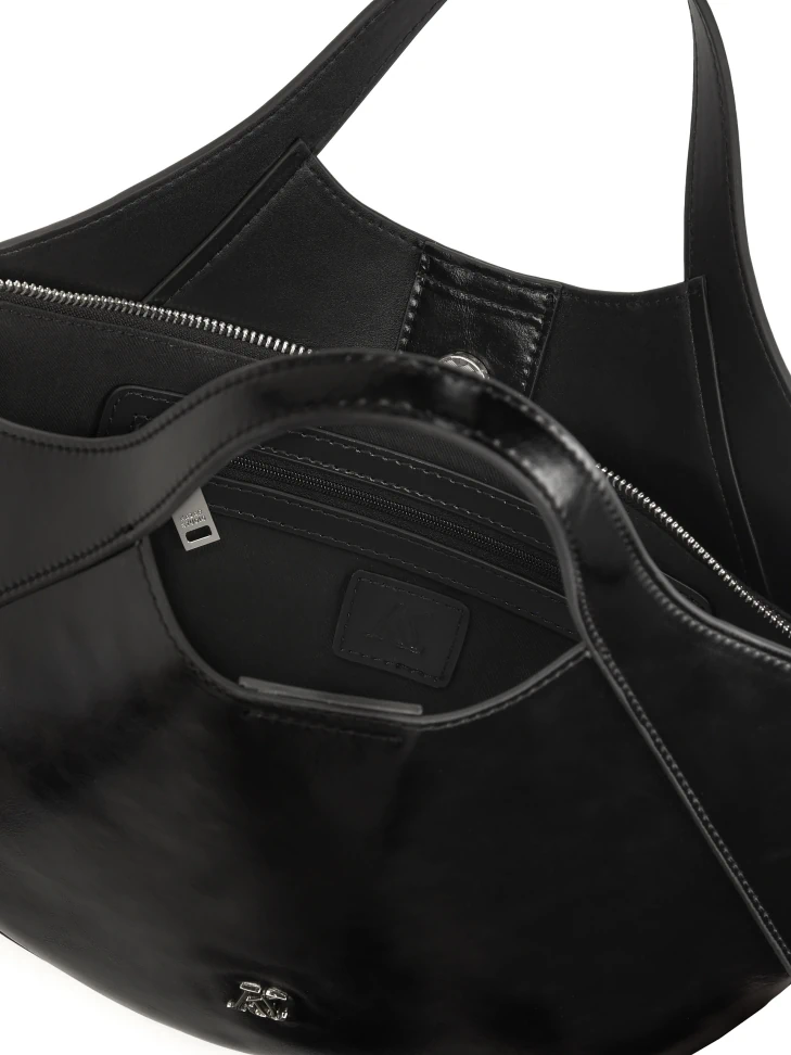 Kazar Rounded Leather Hobo Bag