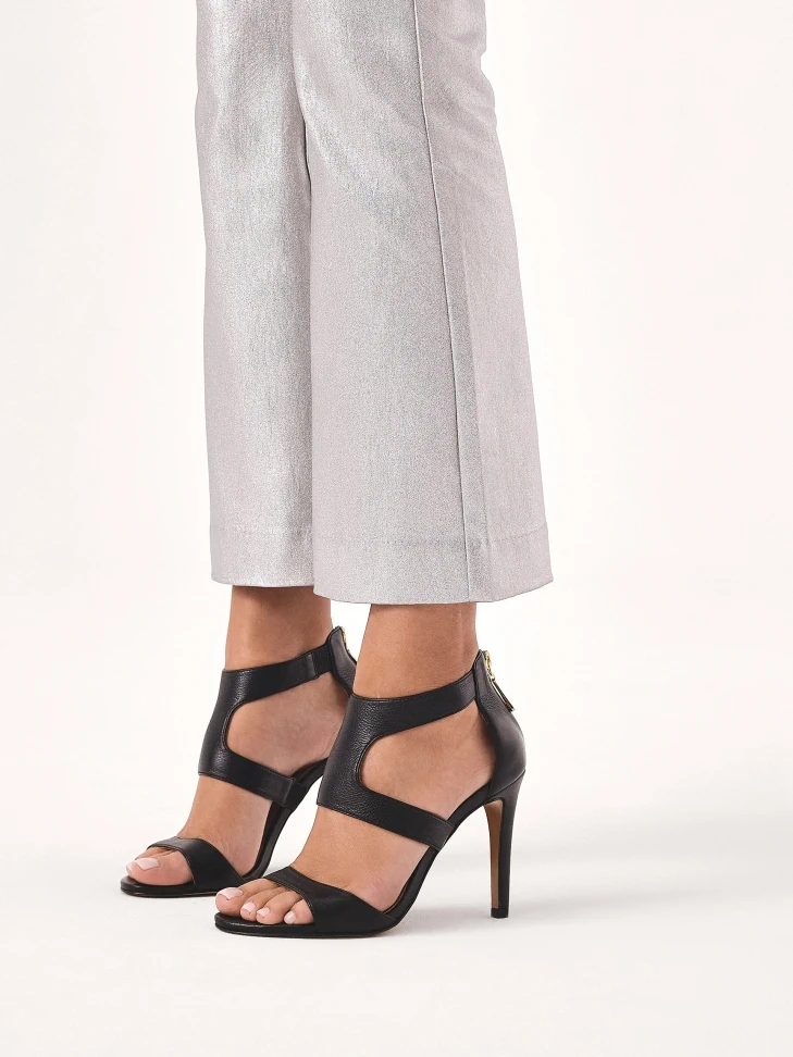 Kazar Sandals With A Zipper On A Built-in Heel