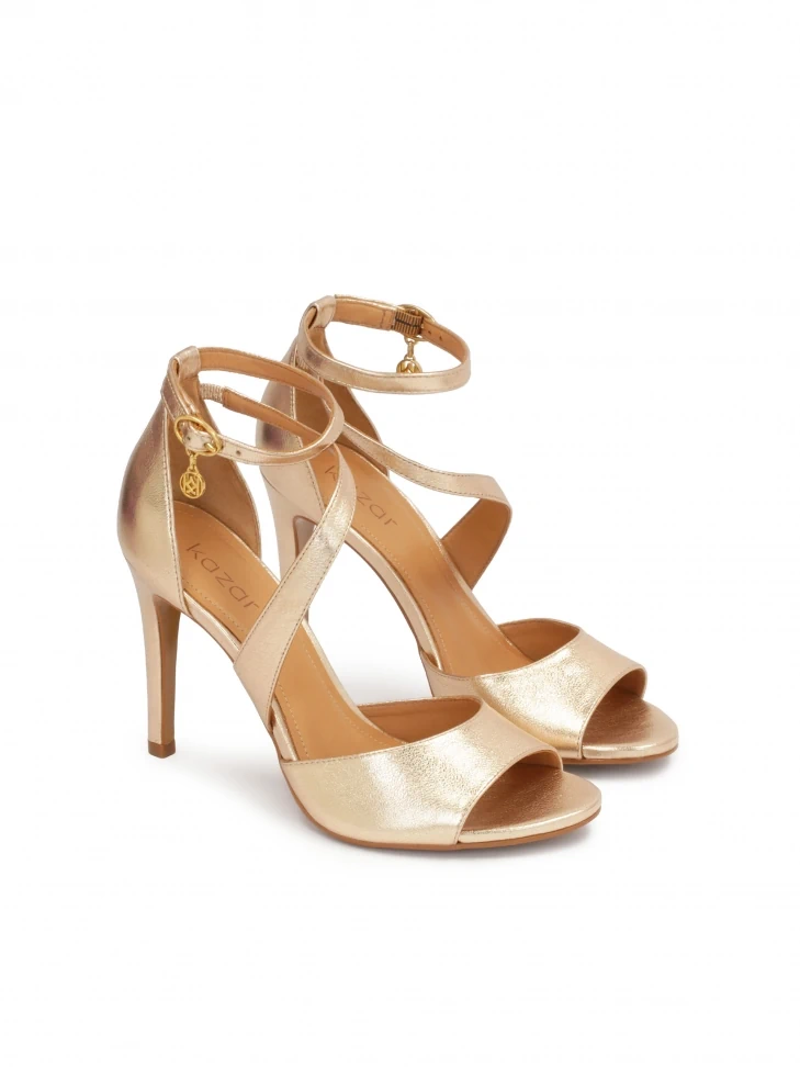 Kazar Sandals With Golden Full Heel