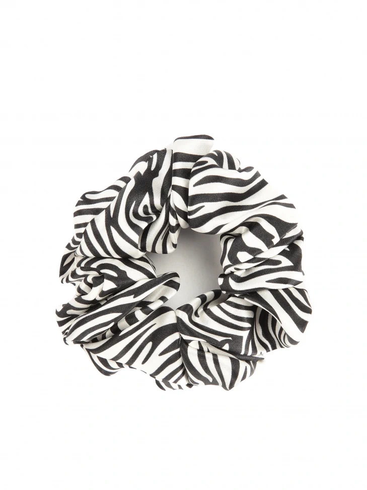 Kazar Satin Zebra Scrunchie