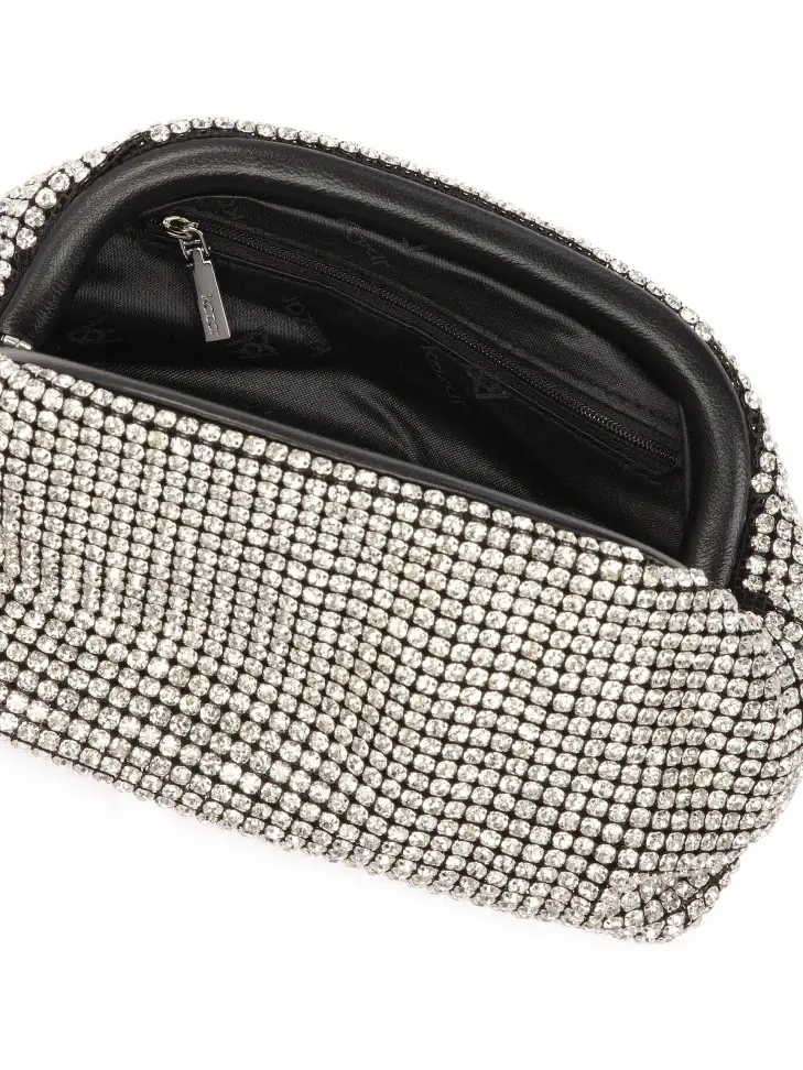 Kazar Shiny Handbag Covered With Zircons