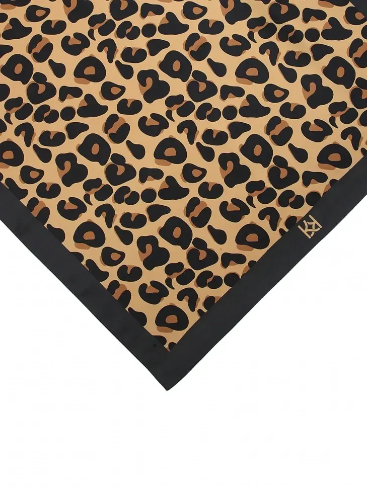 Kazar Silk Lepoard-patterned Scarf