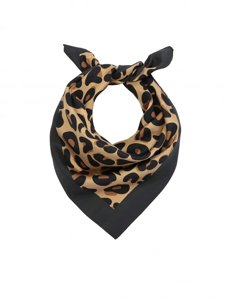 kazar Silk lepoard-patterned scarf
