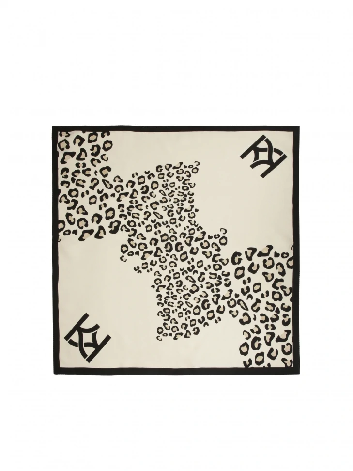 Kazar Silk Scarf In Leopard Print