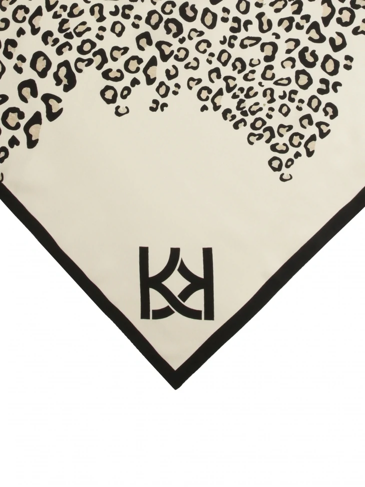 Kazar Silk Scarf In Leopard Print