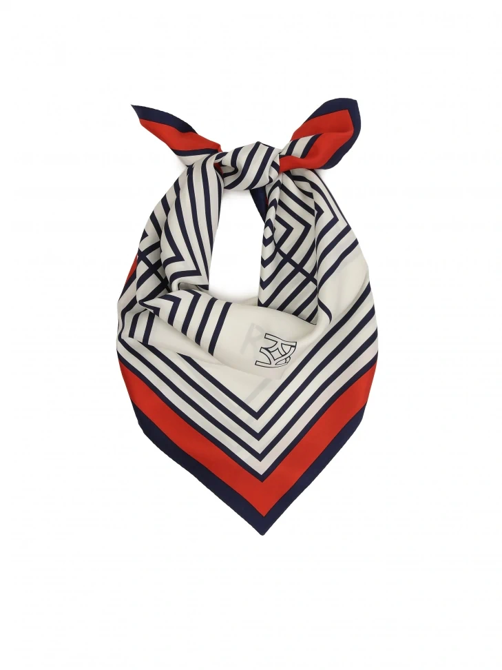 kazar Silk scarf in navy style