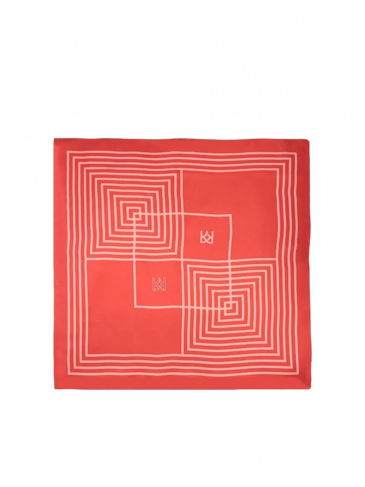 Kazar Silk Scarf In Red Color