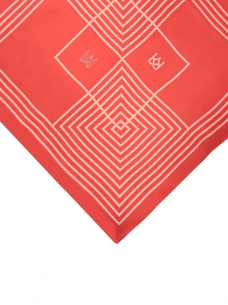 Kazar Silk Scarf In Red Color