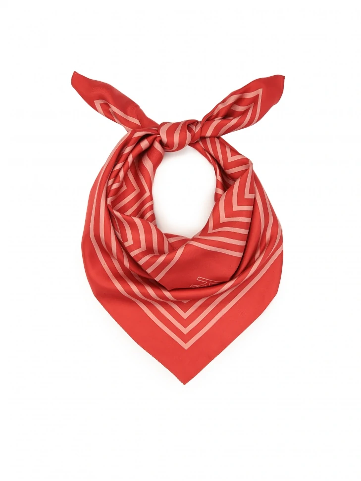 kazar Silk scarf in red color