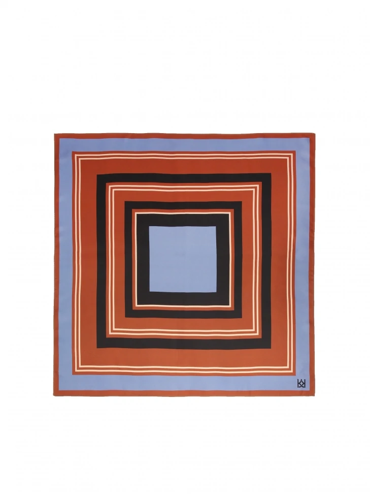 Kazar Silk Scarf In Squares