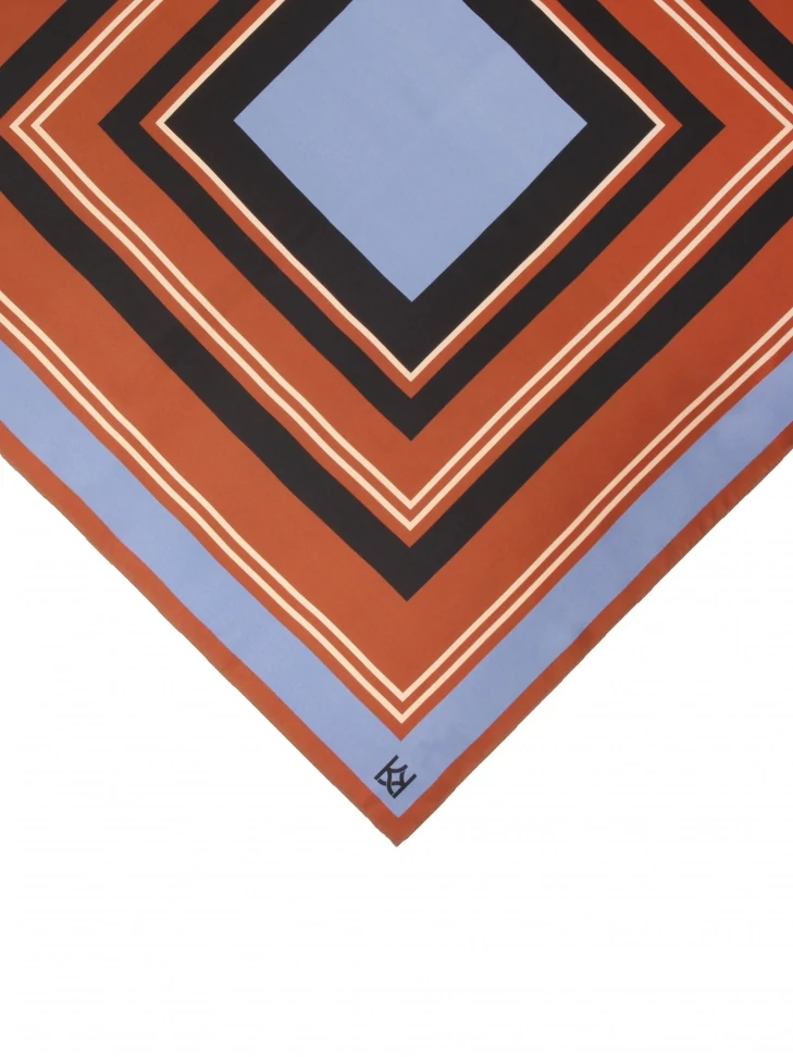 Kazar Silk Scarf In Squares