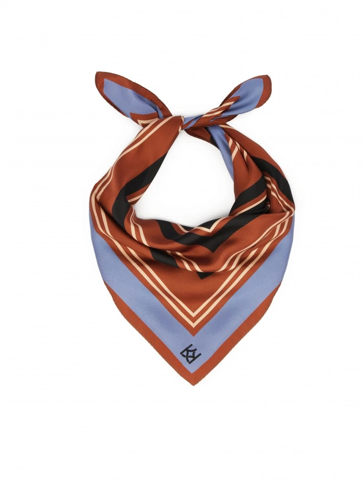 kazar Silk scarf in squares