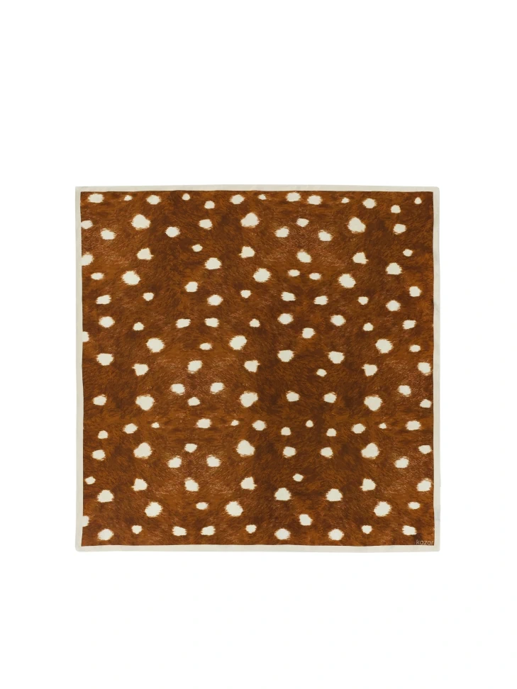 Kazar Silk Scarf With Animal Pattern