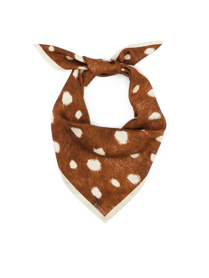 kazar Silk scarf with animal pattern