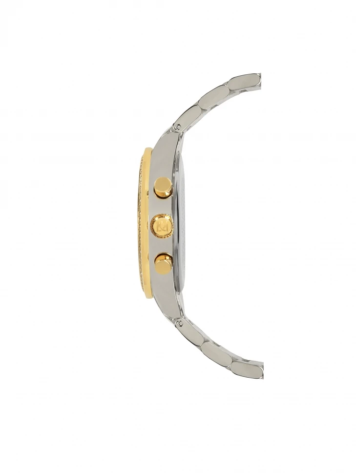Kazar Silver And Gold Watch With Crystals