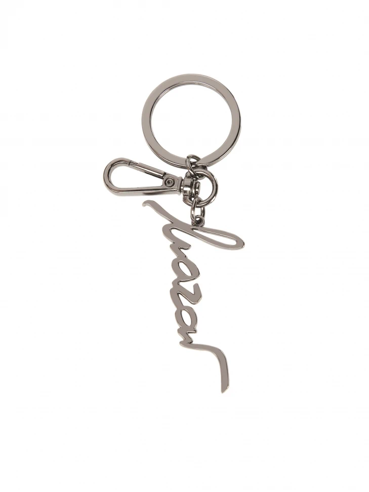 Kazar Silver Key Ring With Ring And Snap Hook