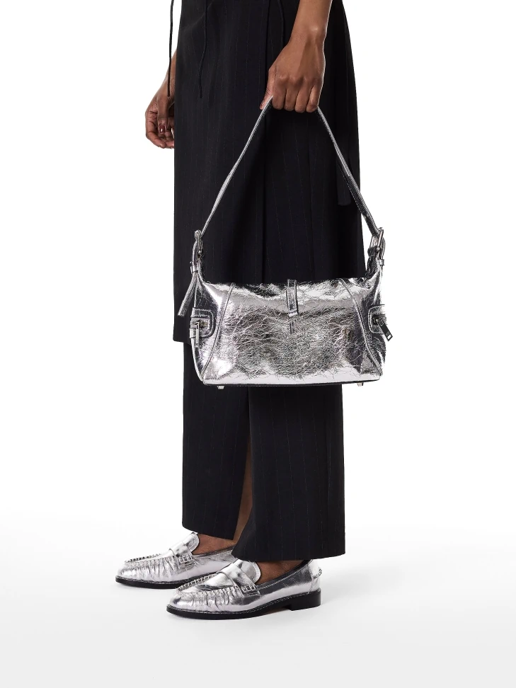 Kazar Silver Loafers Style Shoes