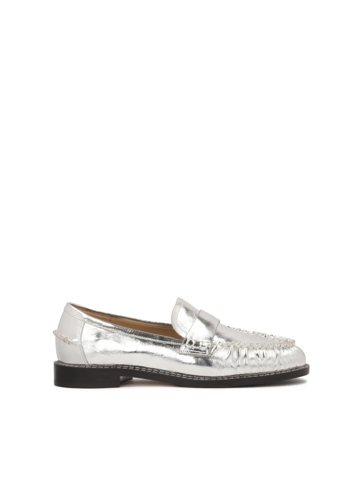 kazar Silver loafers style shoes