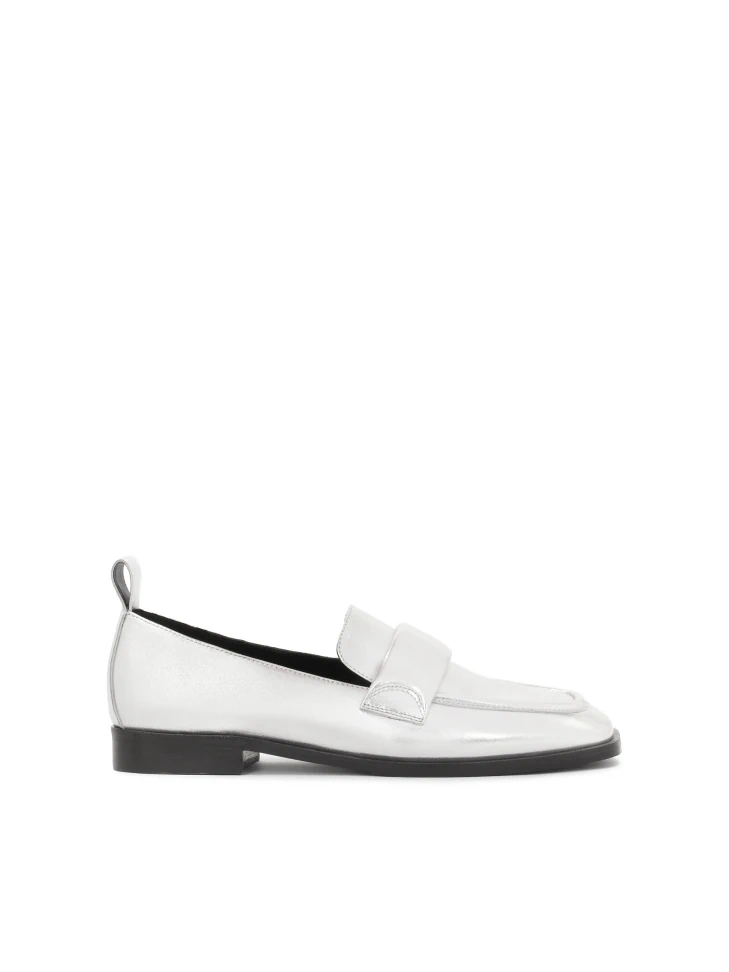 kazar Silver loafers with square toes