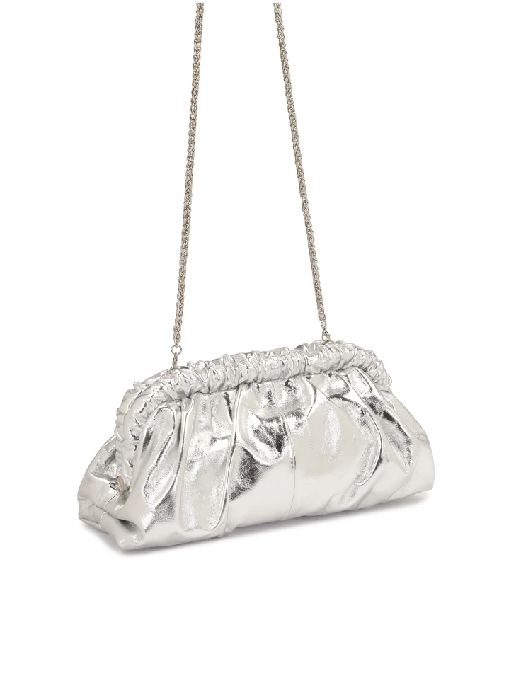 Kazar Silver Metallic Effect Handbag