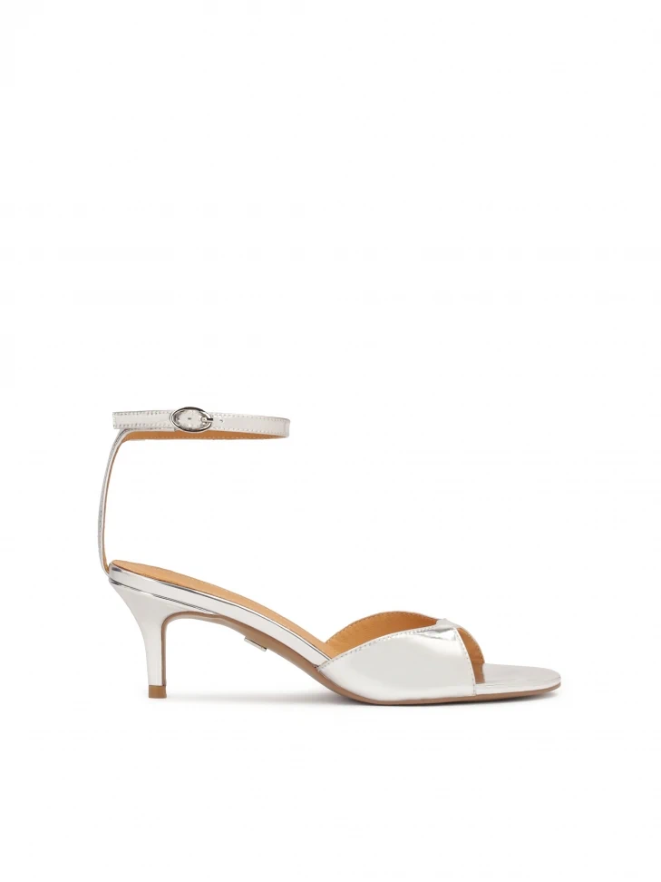 kazar Silver sandals with a strap at the heel