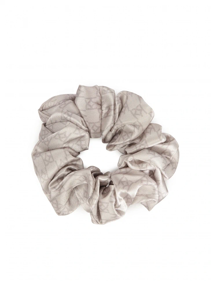 Kazar Silver Scrunchie For Hair Styling