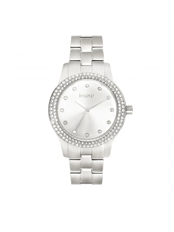 kazar Silver watch decorated with crystals
