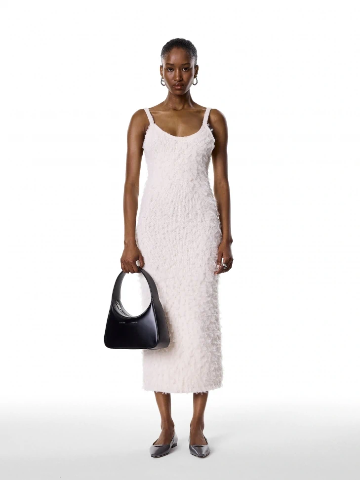 Kazar Sleek Black Handbag With Smooth Face