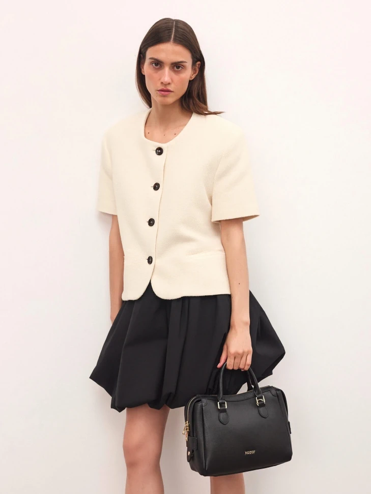 Kazar Sleek Handbag With Handles And Strap