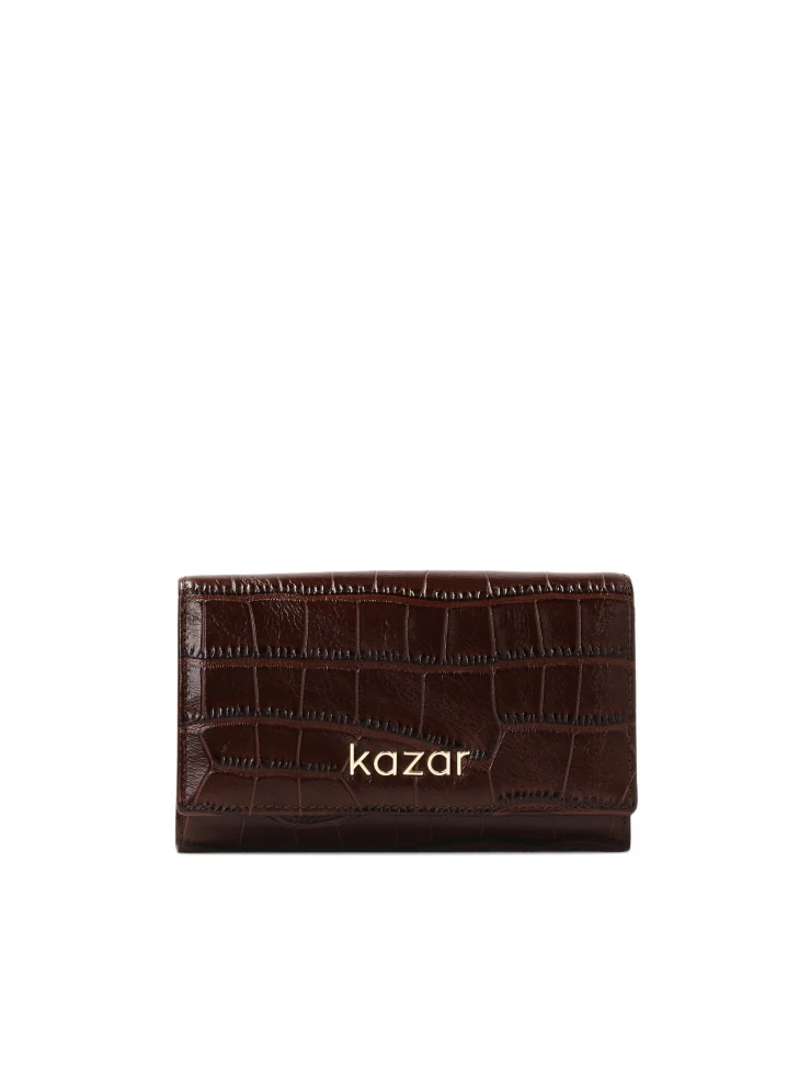 kazar Sleek horizontal wallet in embossed leather
