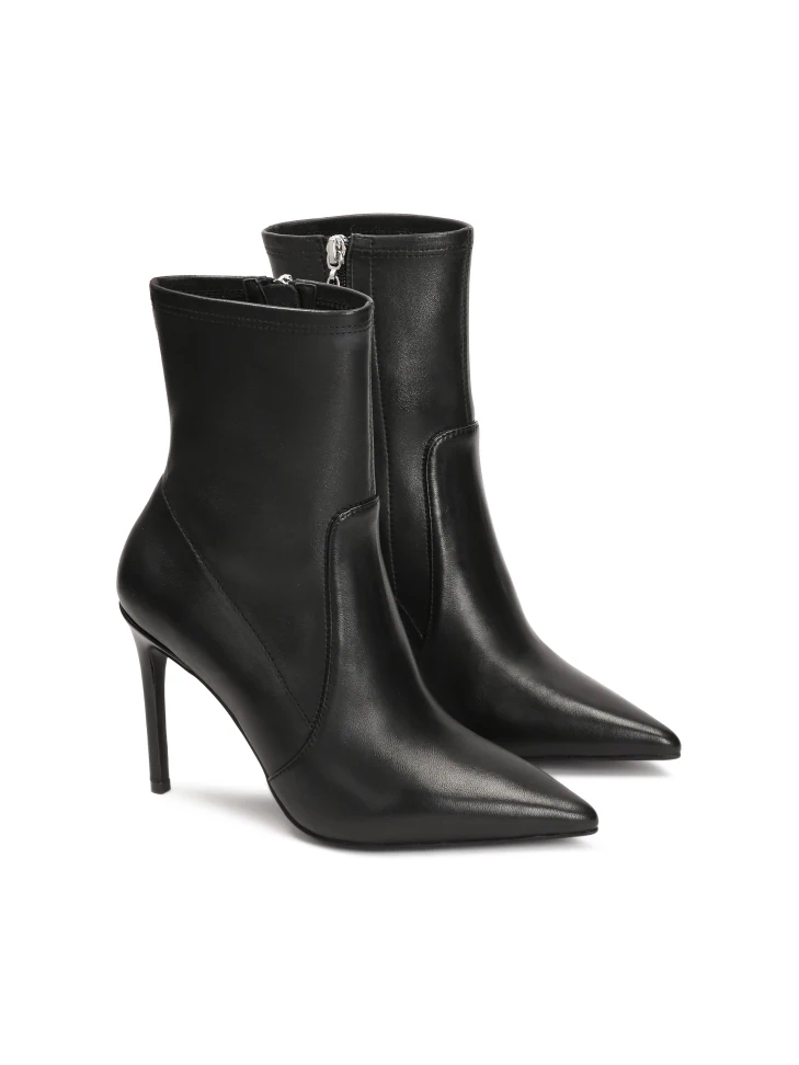 Kazar Slender Heeled Boots With Pointed Nose