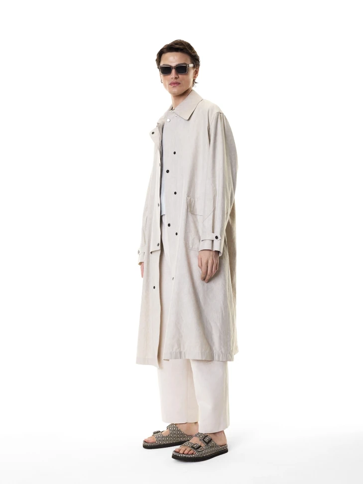 Kazar Slides Made Of Fabric With A Logo Pattern