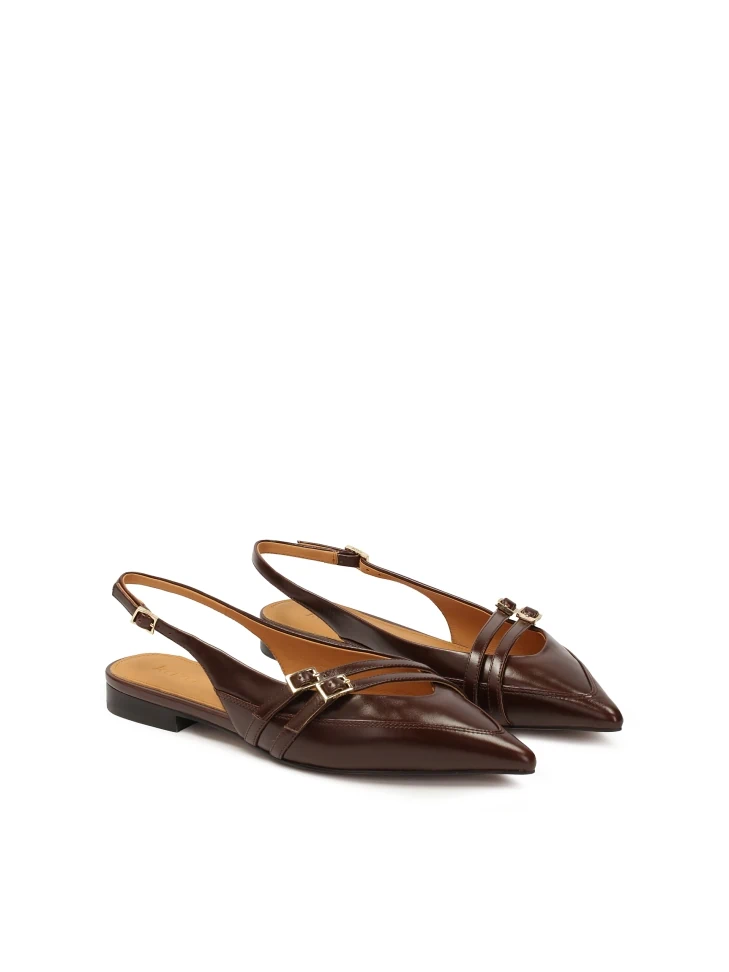 Kazar Slingback Pumps On A Flat Sole