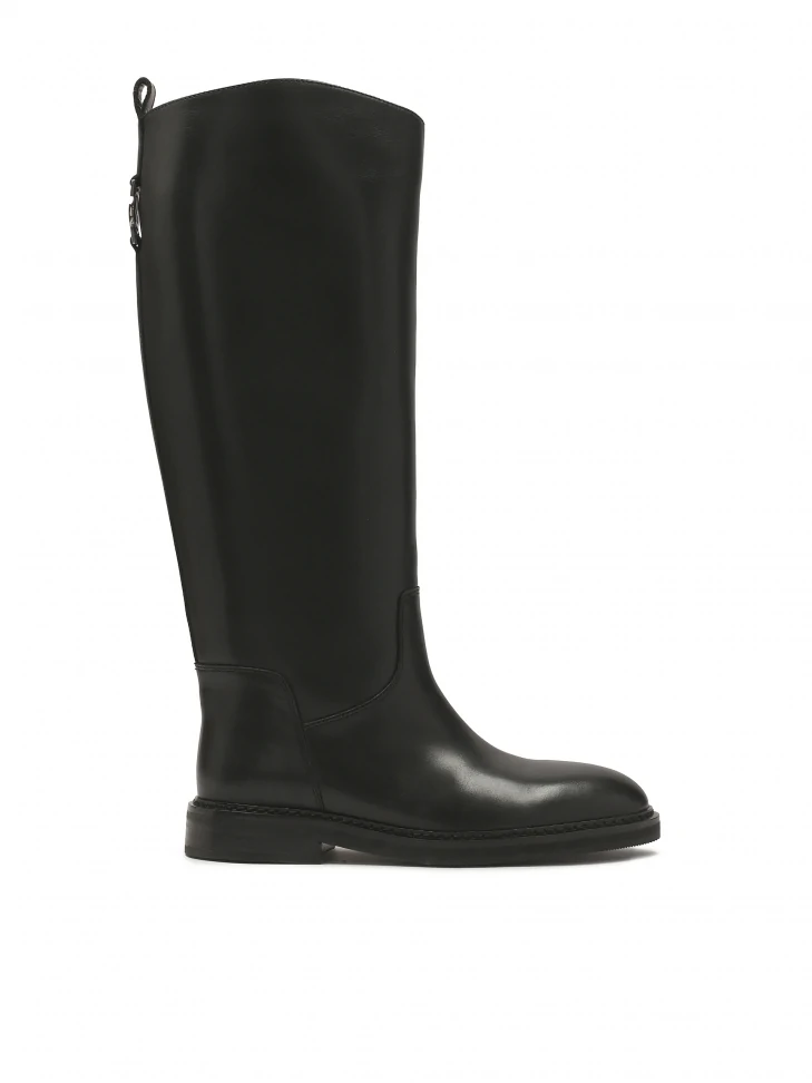 kazar Slip-on black boots with flat sole