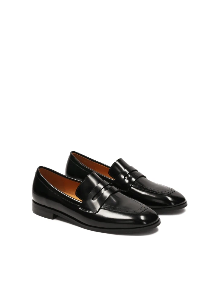 Kazar Slip-on Black Loafers