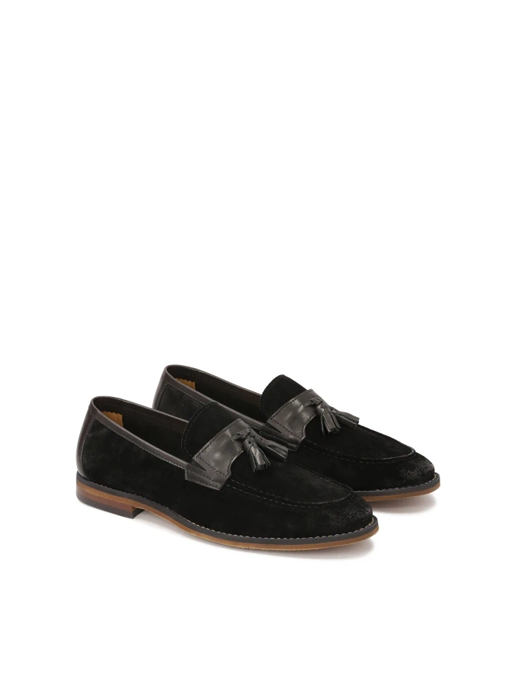 Kazar Slip-on Black Loafers With A Clutch