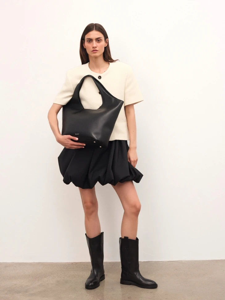 Kazar Slip-on Leather Boots With Flat Heel