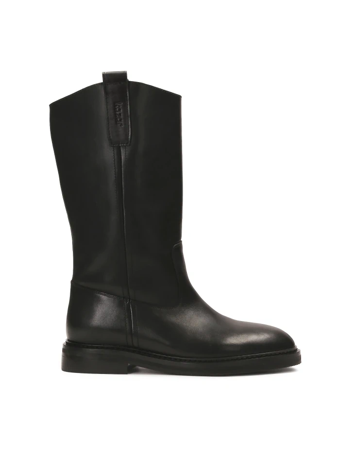 kazar Slip-on leather boots with flat heel