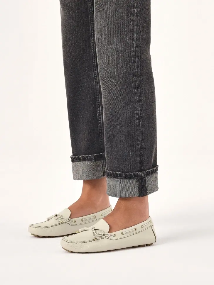 Kazar Slip-on Moccasins In Natural Leather