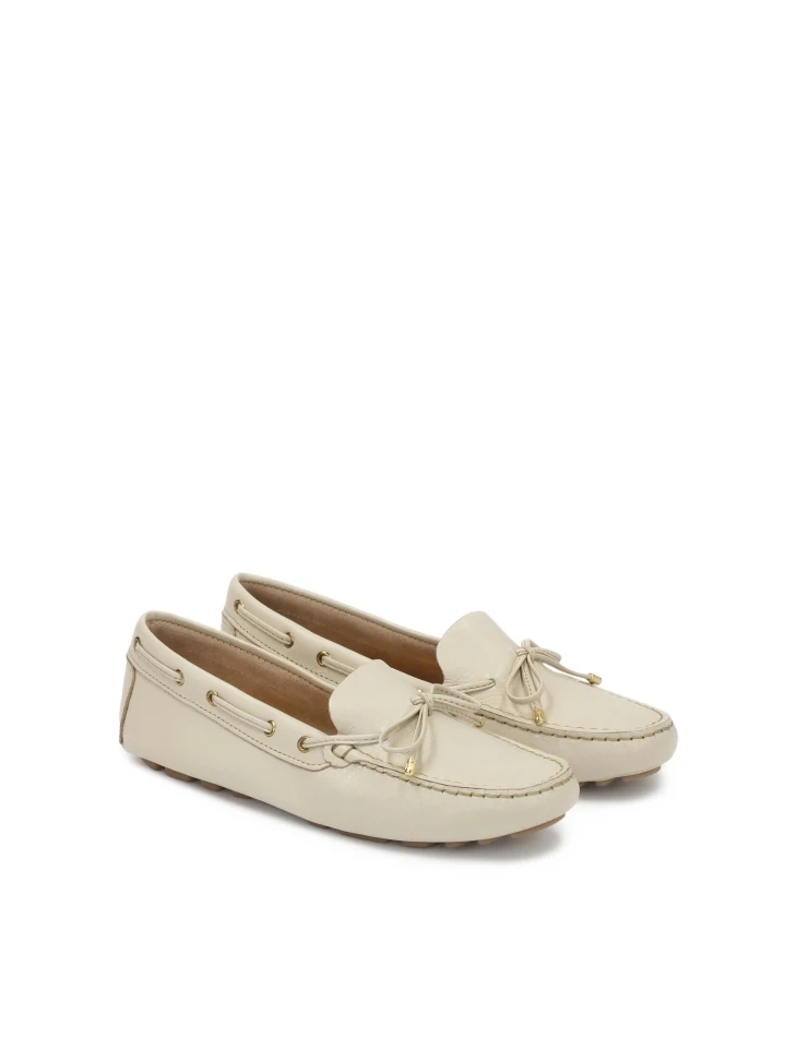 Kazar Slip-on Moccasins In Natural Leather